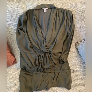 Olive green long sleeve dress